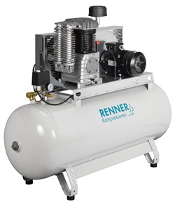 Stationäre Kolbenkompressoren mit Druckbehälter - 4,0 bis 5,5 kW - bis 570 l/min  - Höchstdruck 15 bar