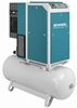 Schraubenkompressor mit Druckluftbehälter und angebautem Kältetrockner - 7,5 bis 15 bar - bis 2,24 m³/min