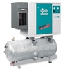 Scroll-Kompressoren SuperSilent mit liegendem 250 Liter-Druckluftbehälter und Kältetrockner (optional) - ölfrei - bis 7,5 kW - 160 bis 890 l/min - bis PN 10 bar