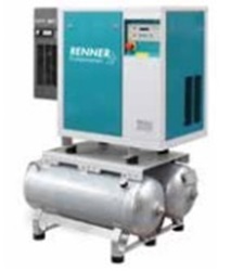 SCROLL-Kompressoren SuperSilent mit verzinkten 2x90 Liter-Behälter und Kältetrockner (optional) - ölfrei - bis 7,5 kW - 160l/min bis 890 l/min
