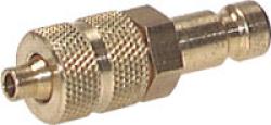 Stecker Minikupplung DN 2,7 mit Überwurfmutter
