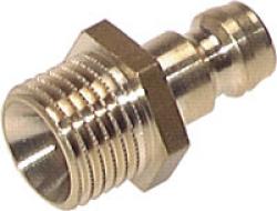 Stecker Hochtemperaturschnellkupplung - 9 mm Zapfen - mit Aussengewinde - gerade - PN 15