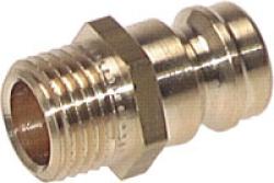 Stecker Hochtemperaturschnellkupplung - 13 mm Zapfen - mit Aussengewinde - gerade - PN 15