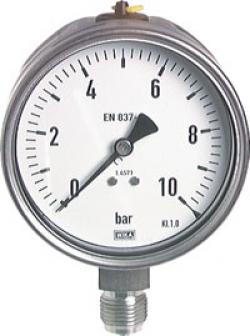 Manometer - senkrecht - Ø 100 mm - Chemieausführung