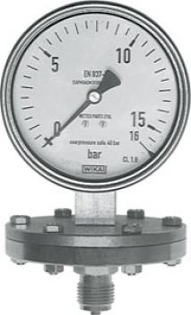 Plattenfedermanometer - Cheimieausführung - Ø 100 mm - Klasse 1,6