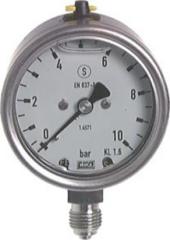 Glyzerin-Sicherheitsmanometer senkrecht - Ø 63 mm - Klasse 1,6