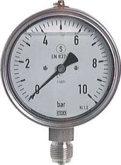 Glyzerin-Sicherheitsmanometer senkrecht - Edelstahl  - Ø 100 mm - Klasse 1,0