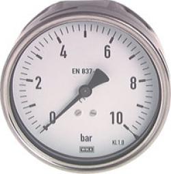 Manometer waagerecht - Ø 100 mm - Klasse 1,0