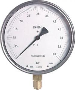 Feinmessmanometer senkrecht - Ø 160 mm - Chromnickelstahl / Messing -  Klasse 0,6