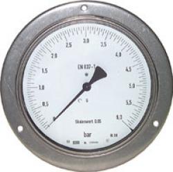Feinmessmanometer waagerecht - Ø 160 mm - Chromnickelstahl / Messing - Klasse 0,6