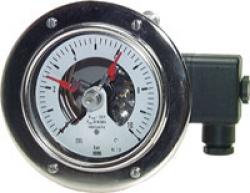 Kontaktmanometer waagerecht Ø 160 mm - Chromnickelstahl / Messing - Klasse 1,0