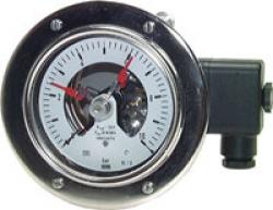Edelstahl-Sicherheits-Kontaktmanometer waagerecht - Ø 100 mm - Klasse 1,0