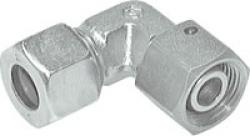Einstellbare Winkel-Anschlußverschraubung mit Dichtkegel und O-Ring - Typ Stahl verzinkt
