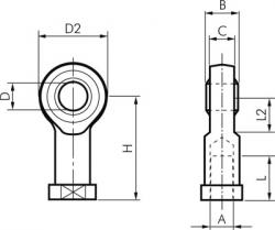 Gelenkköpfe aus Kunststoff - für Zylinder ISO 15552