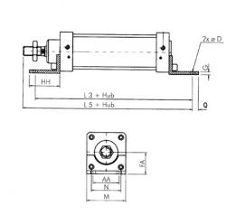 Fußbefestigungen - für Zylinder ISO 15552