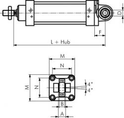 Schwenkbefestigungen sphärische Lasche - für Zylinder ISO 15552
