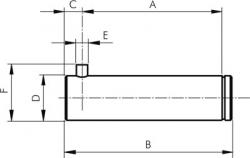 Bolzen zu sphärischer Lasche - für Zylinder ISO 15552