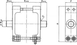 Mittenschwenkbefestigung - Stahl verzinkt - für Zylinder ISO 15552 (XL)