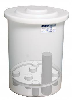 Salzlösebehälter mit Stülpdeckel und passgenauem Siebboden - 15 bis 1000 Liter